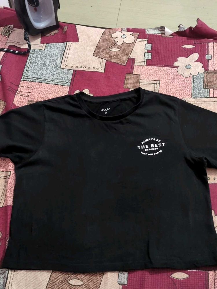 Black Graphic Print T-Shirt