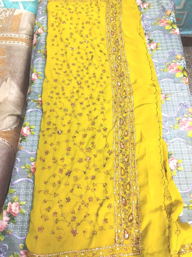 Elegant Yellow Saree