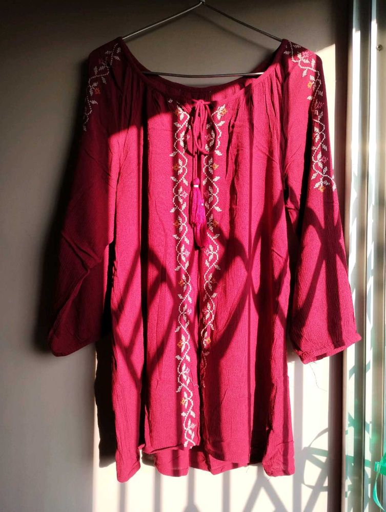 Casual Top - Maroon