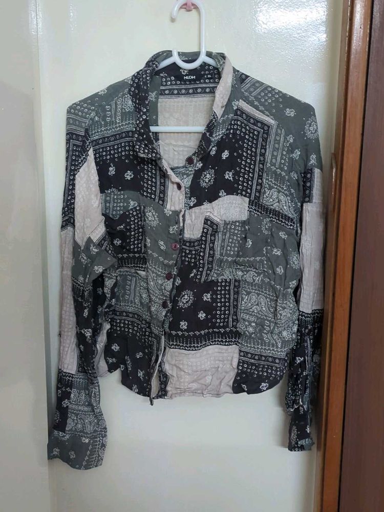 Patchwork Print Shirt