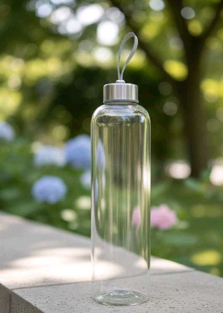 Borosil Smile Clear Glass Water Bottle