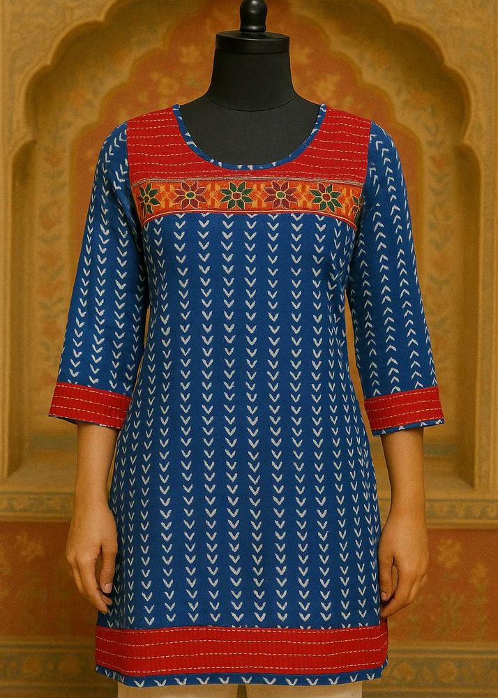 Blue Printed Short Tunic