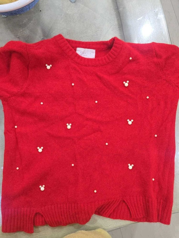 Red Mickey Mouse Sweater