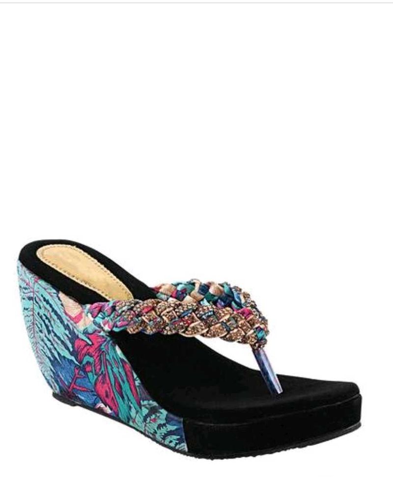 Floral Wedge Sandals