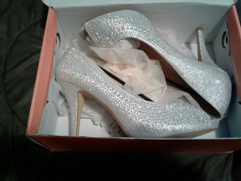 Silver Stiette Heels