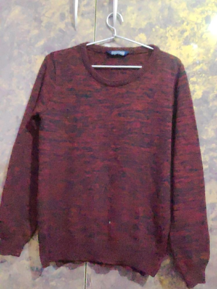 Maroon And Black HighLo Sweater