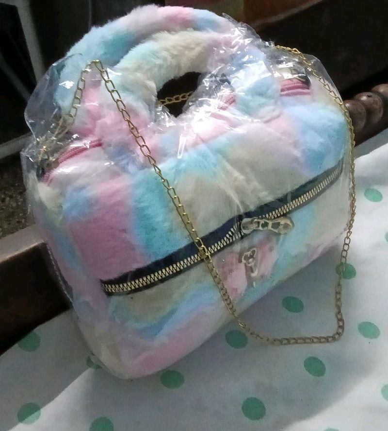 Fuzzy Pastel Handbag