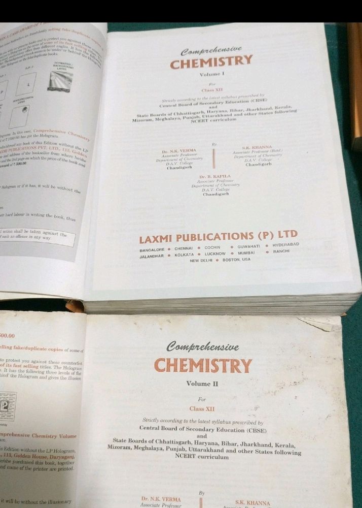 Comprehensive Chemistry Class12 Volume 1+2