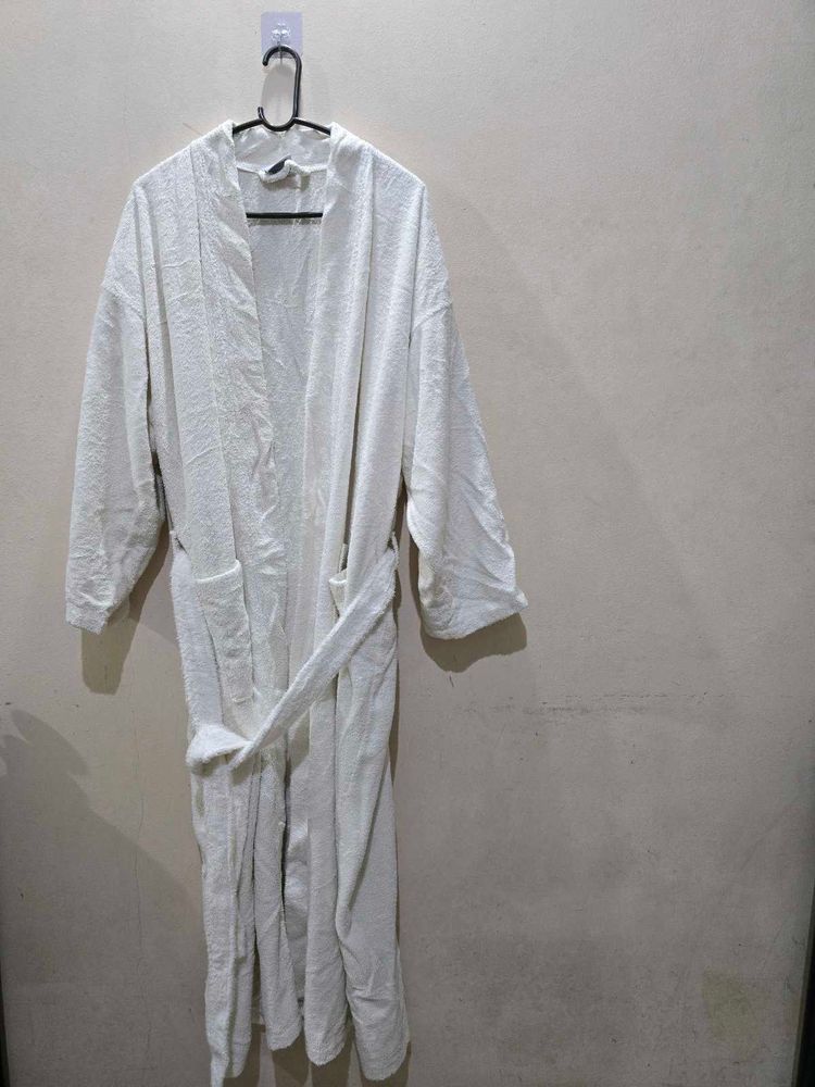 Cozy White Terry Robe (Premium)