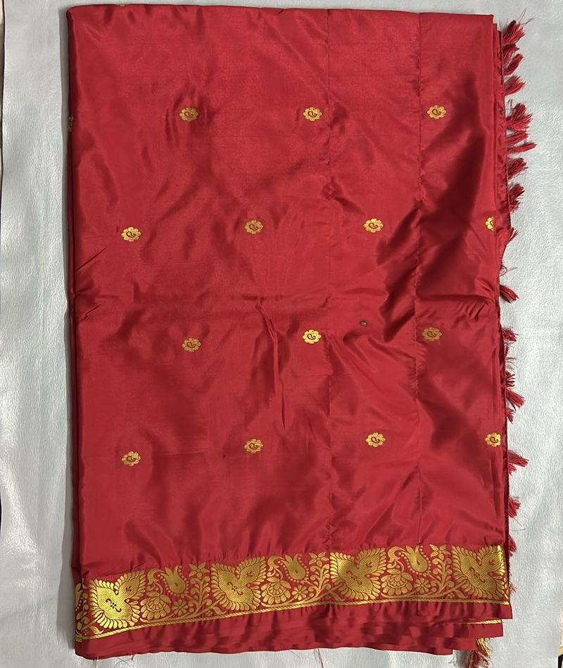 Pretty Red Silk Saree