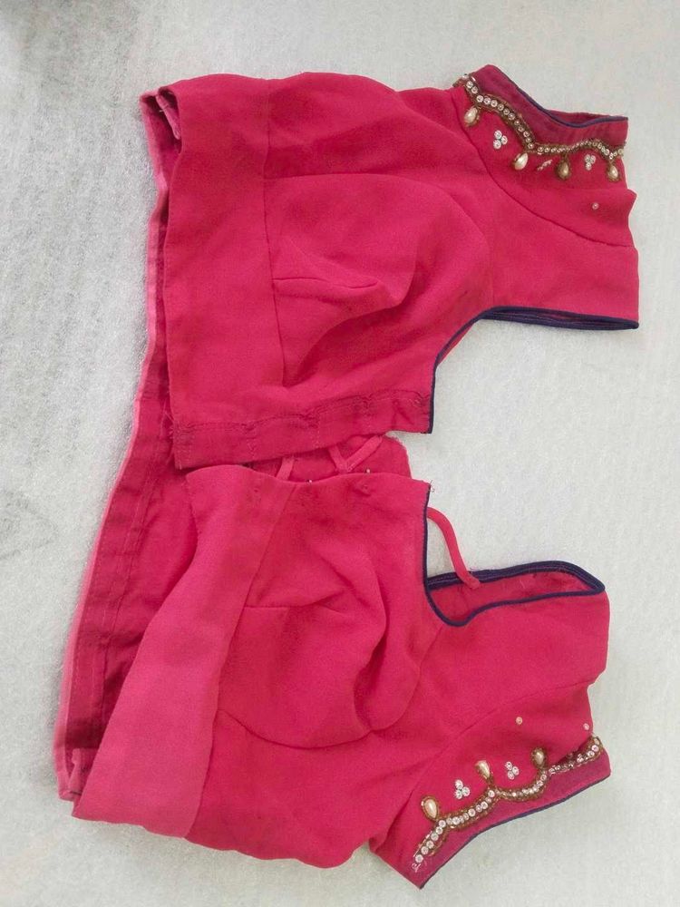 front dark Rose pink, back light pink