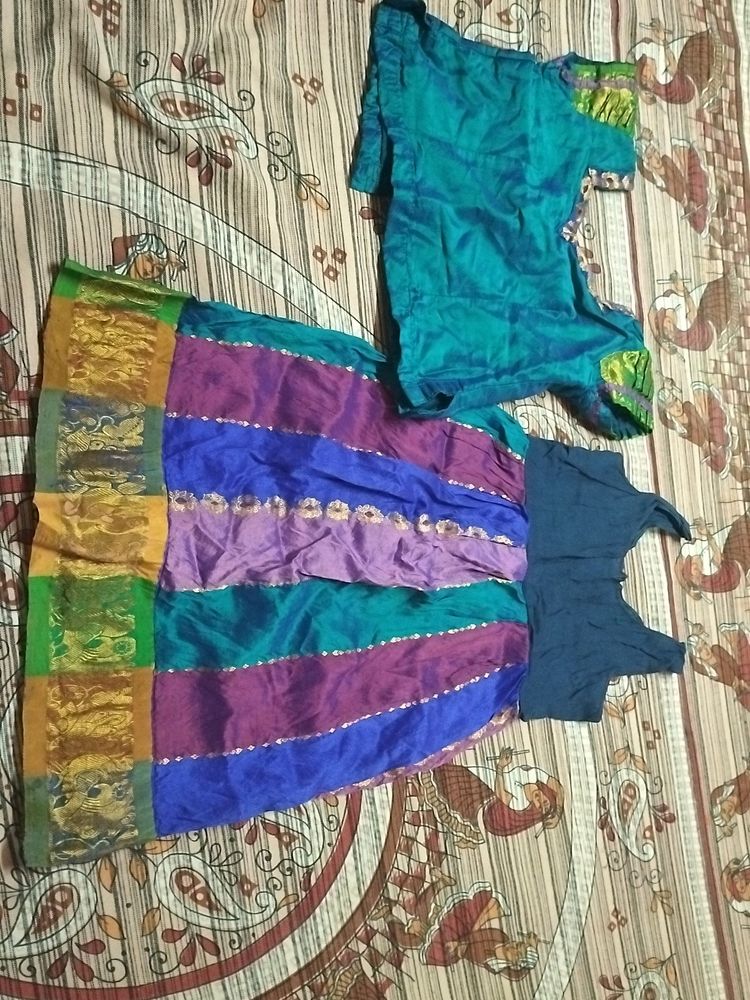 Beautiful Pattu Langa For Little Girls