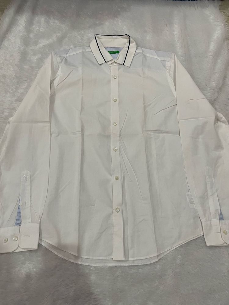 Benetton White Dress Shirt