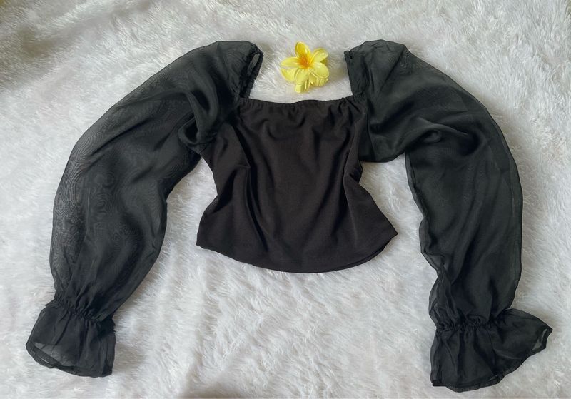 Black Fluffy Top