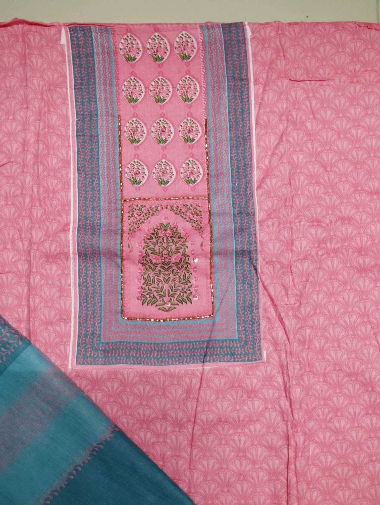 🩷🩵Pink Dress Material🩵🩷