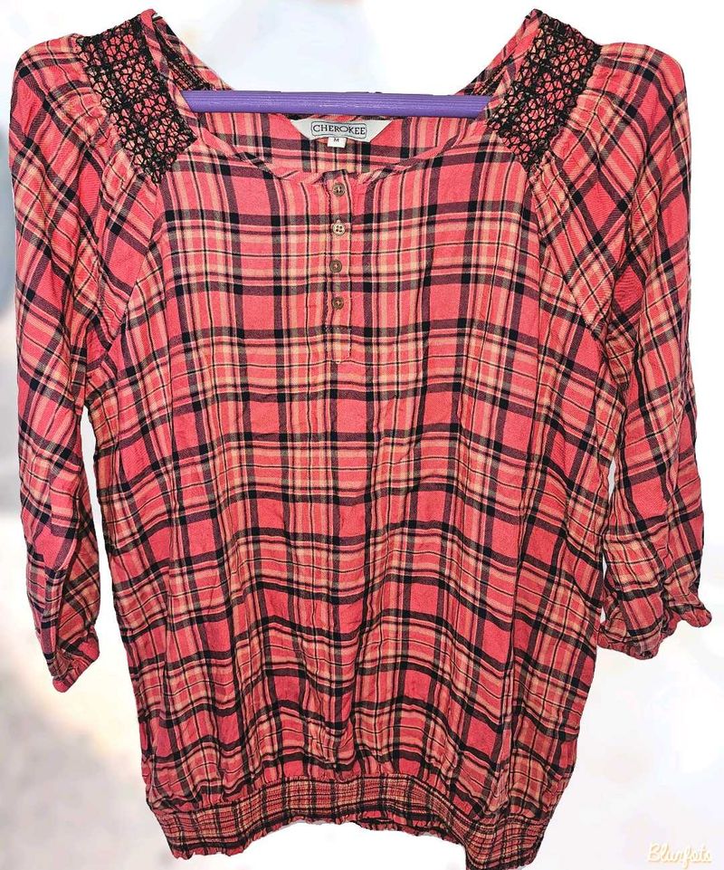 Cherokee Women Western Woven Top