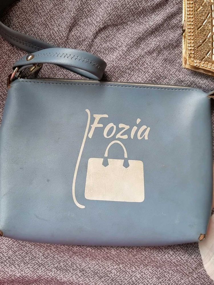 Fozia Blue Crossbody Bag