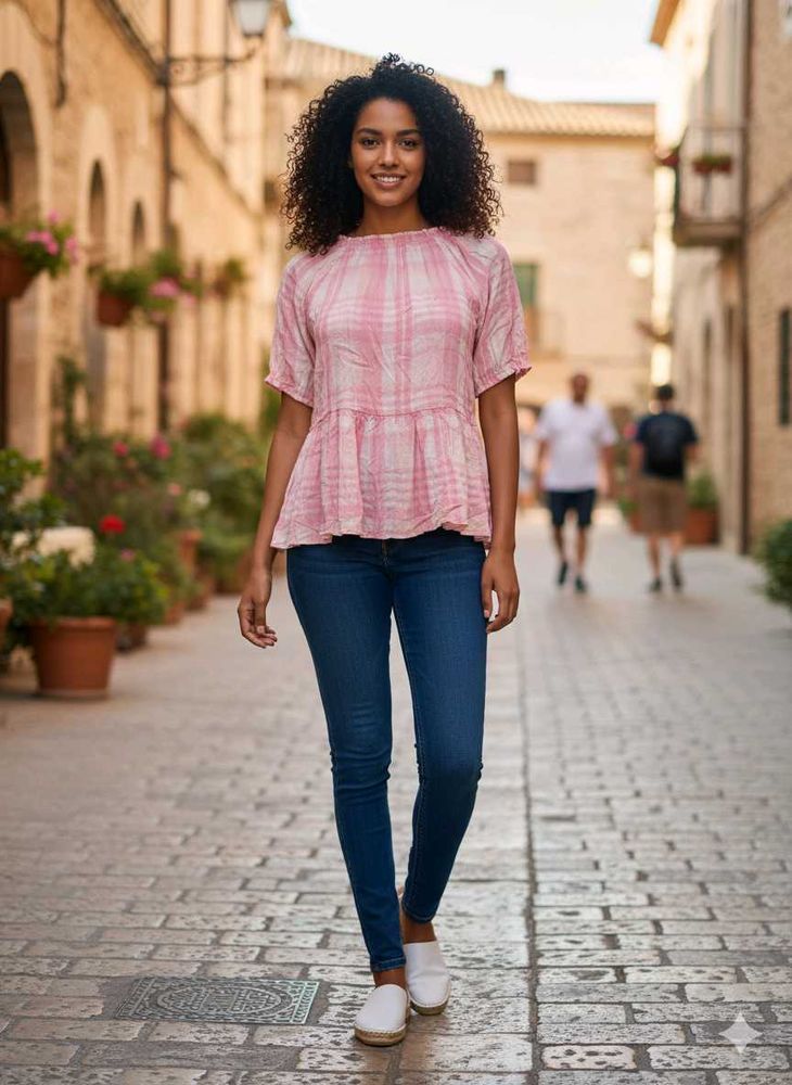 Pink Peplum Top
