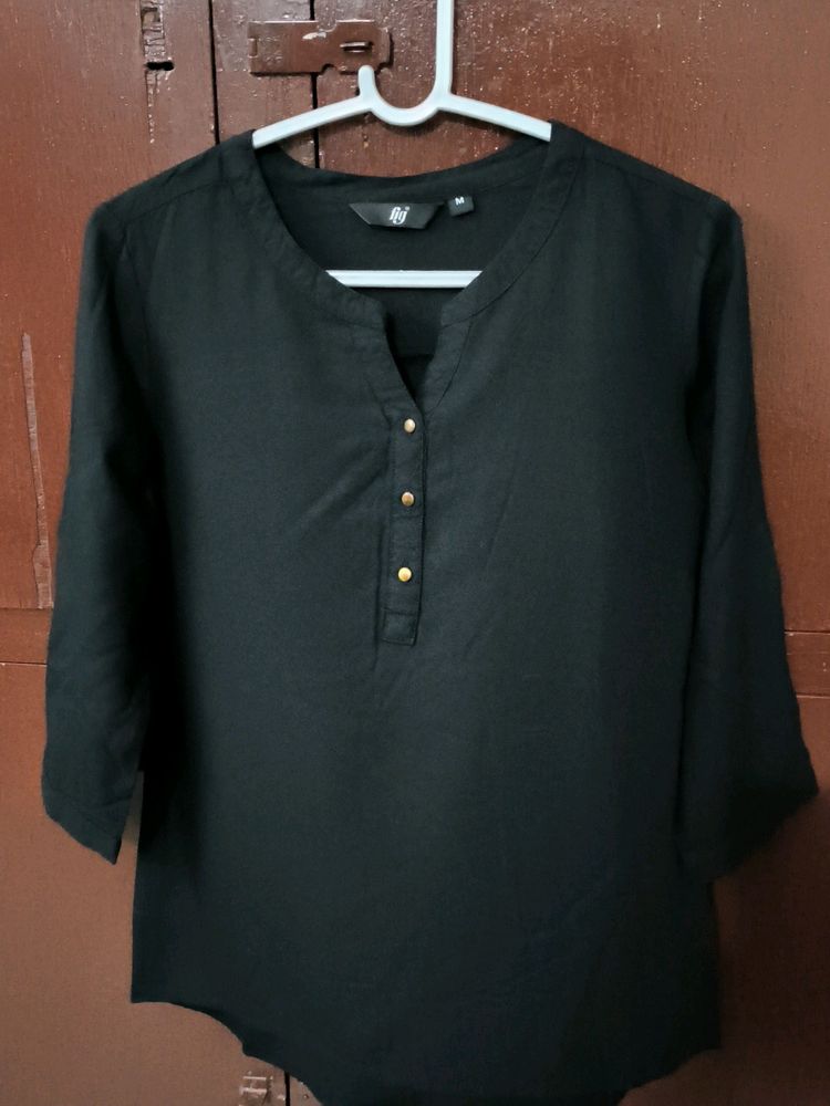 Reliance Trends Black Tunic Top