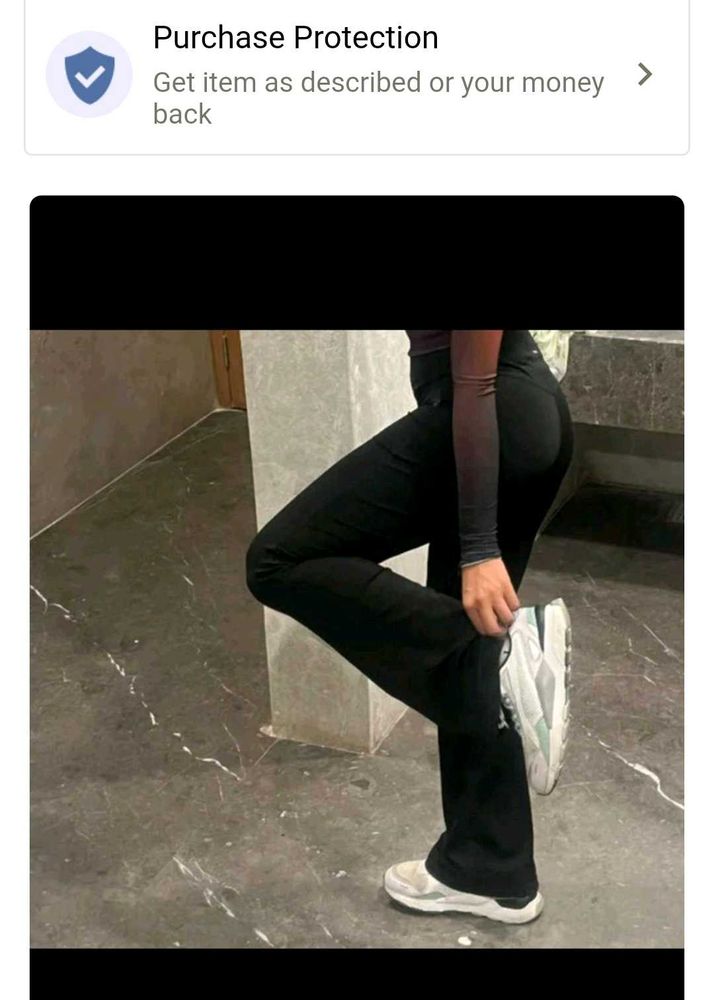 Black Flare Gym Leggings