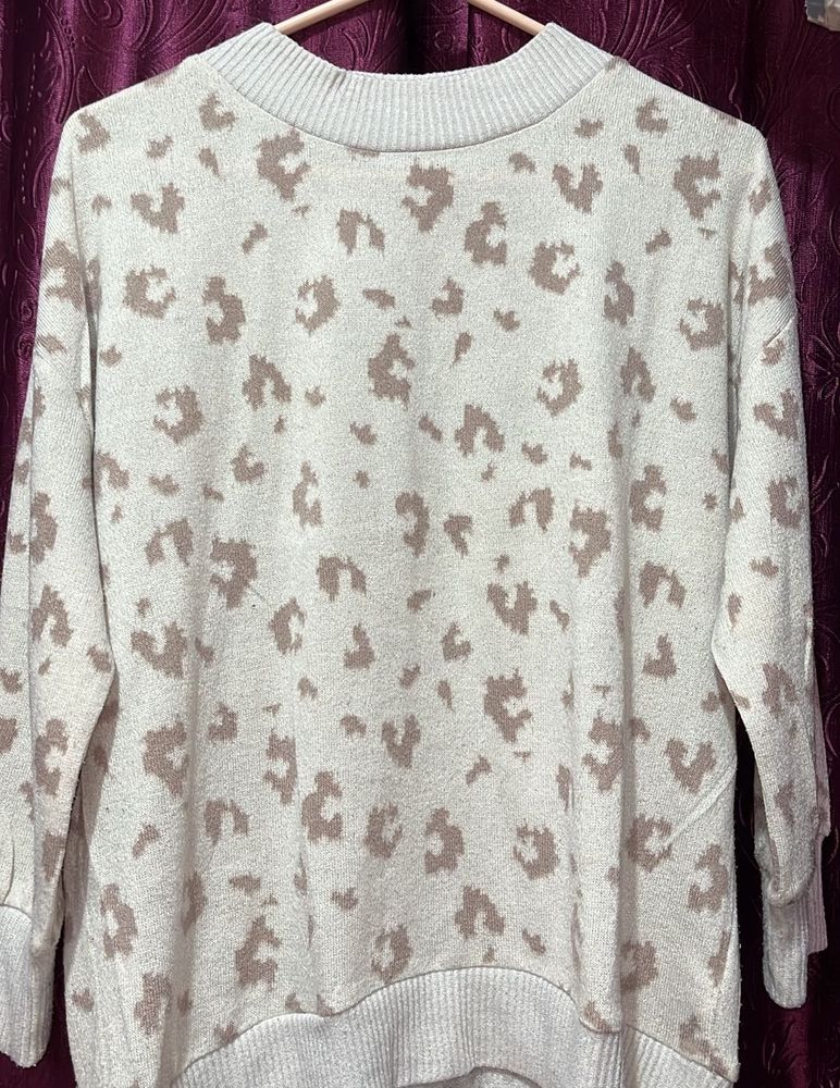 Animal Print Pullover