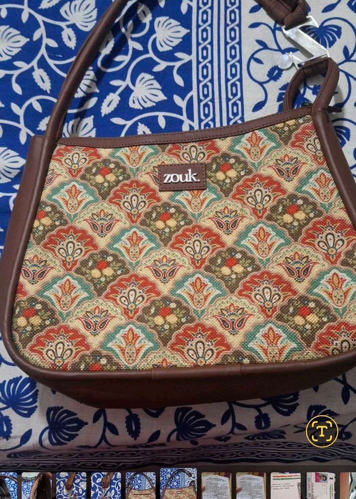 Zouk Handbag with Paisley Pattern