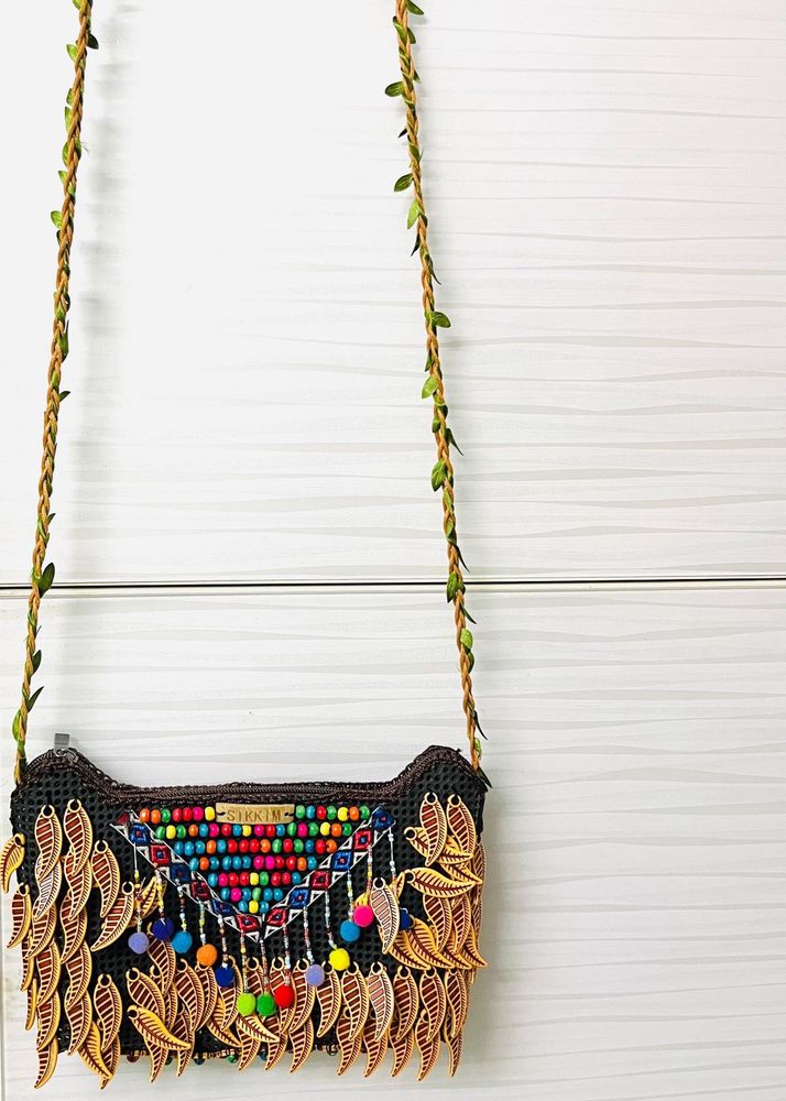 Boho Beaded Crossbody Bag