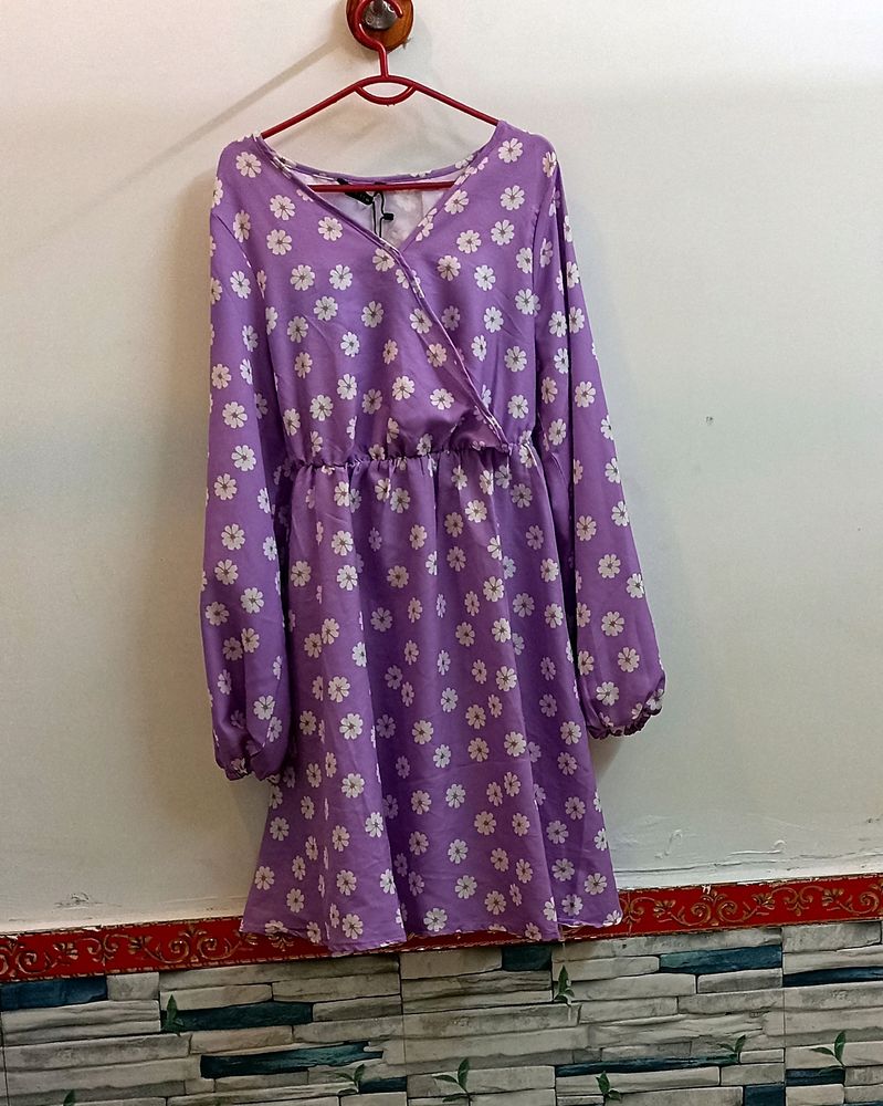 Lovely Purple Floral Dress