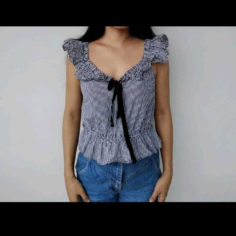 Zara Gingham Top
