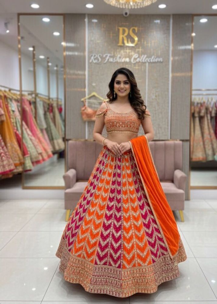 Elegant Embellished Lehenga Choli Dupatta