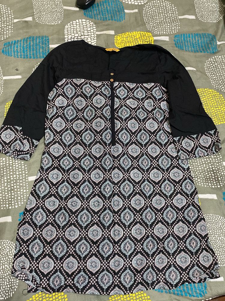 Aurelia Black Shirt Kurti