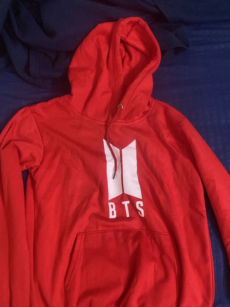 Red BTS Hoodie