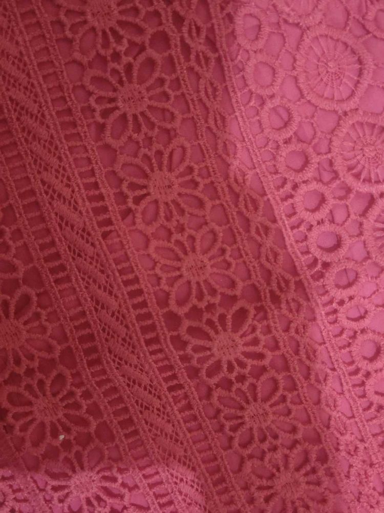 Red Floral Lace Dress