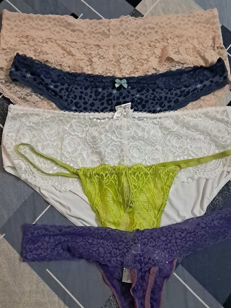 combo Of Five  laces panty  imported Fabric