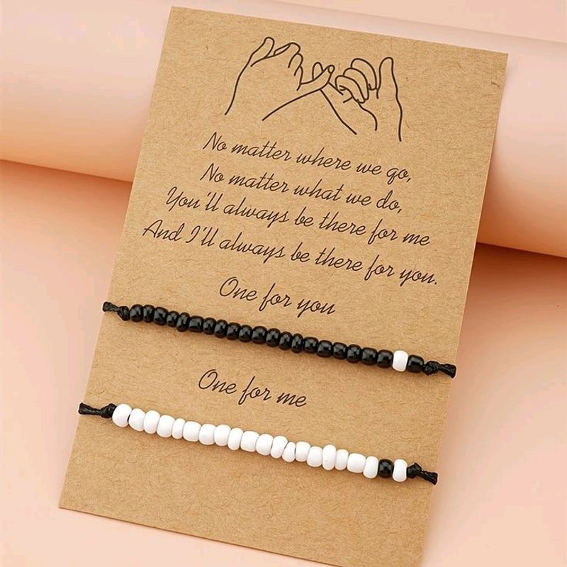 Initial Bracelets Combo 🖤🤍