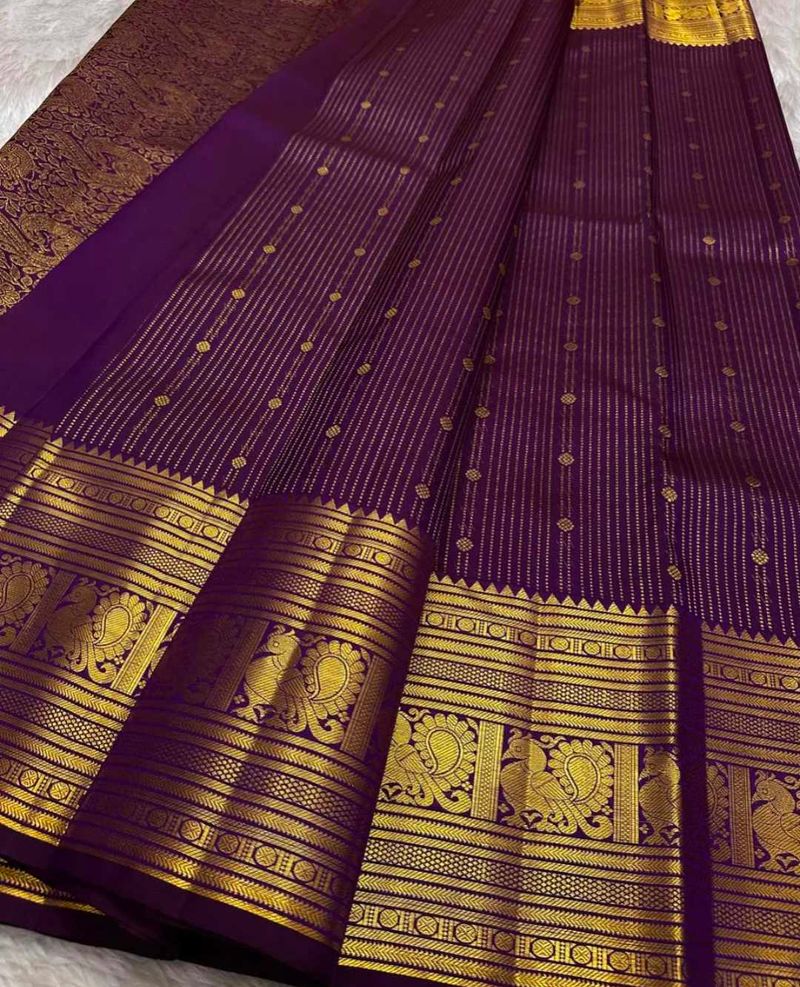 Elegant Purple Soft Banarasi Silk Saree