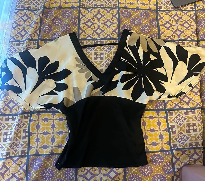 Satin Floral Top