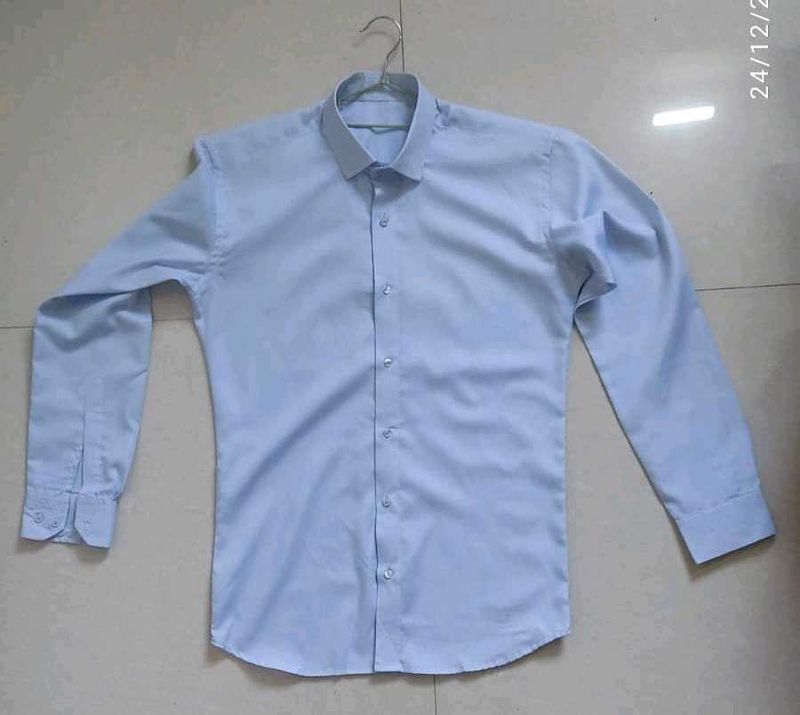 Sky Color Stitching formal Shirt