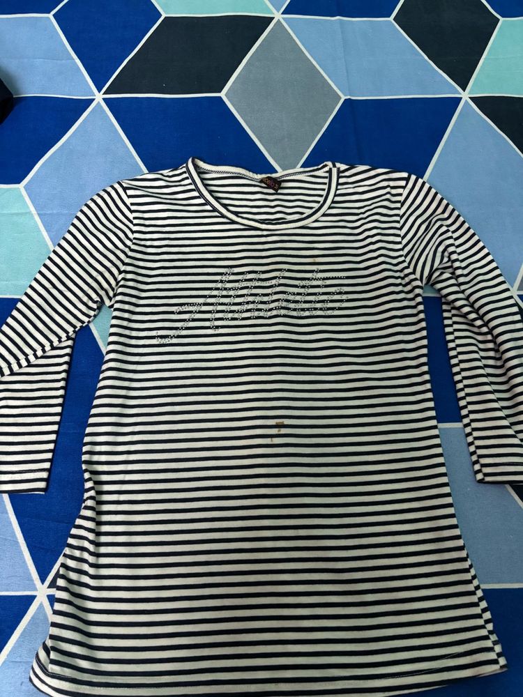 white striped top for women