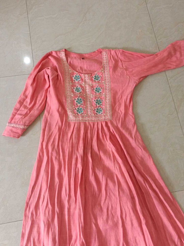 Peach Colour Kurta