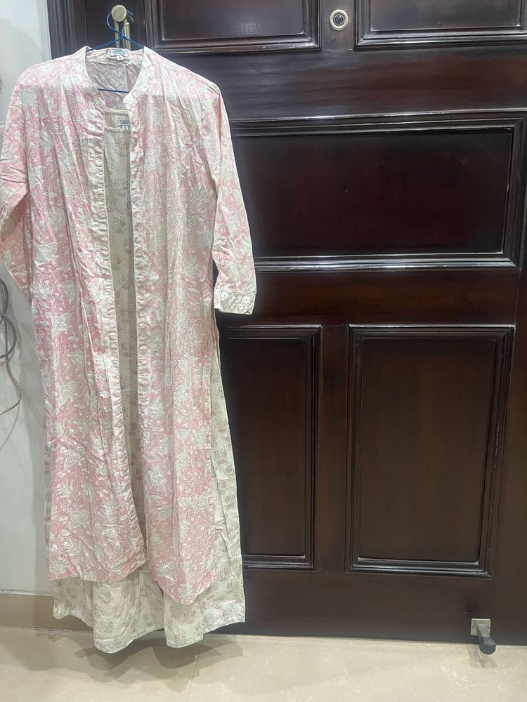 Pink Printed Kurta Set