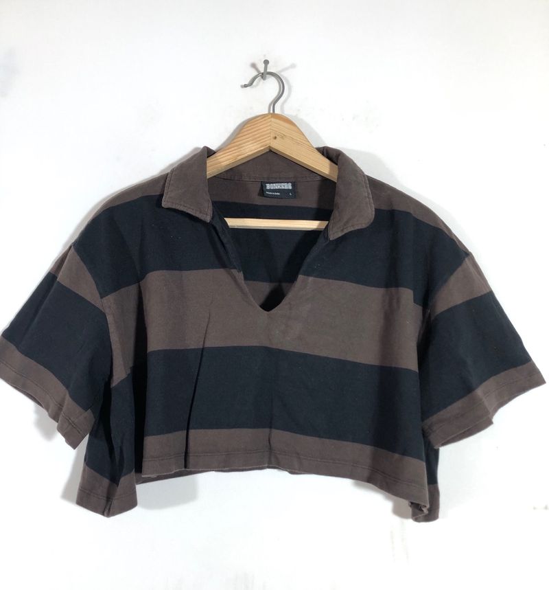 Black&amp;Brown Crop T-Shirt(Women’s)