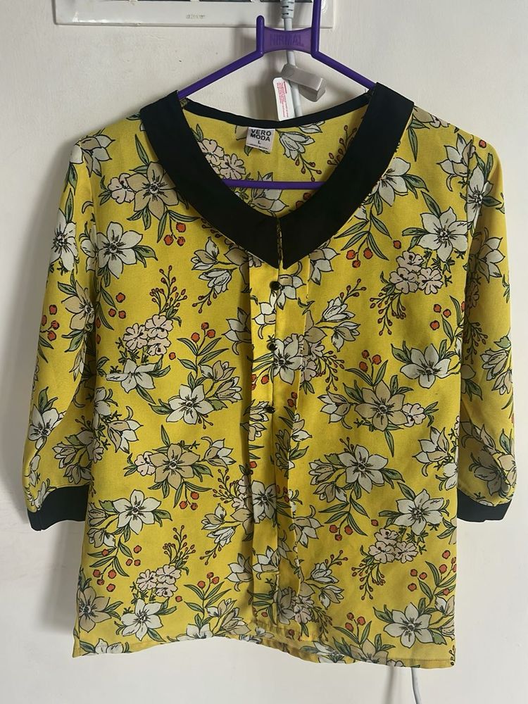 Floral Print Semi Formal Top