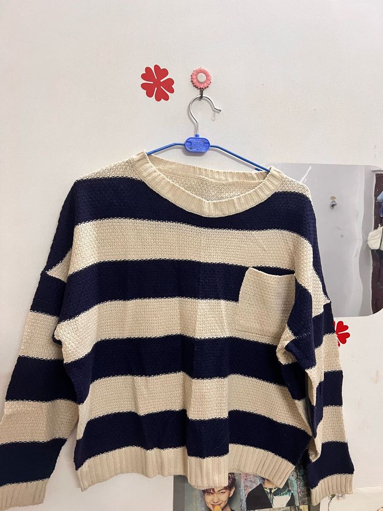 Striped Knit Sweater