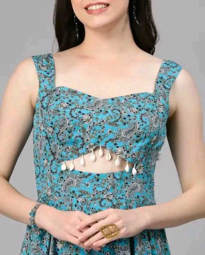Chic Paisley Cutout Dress