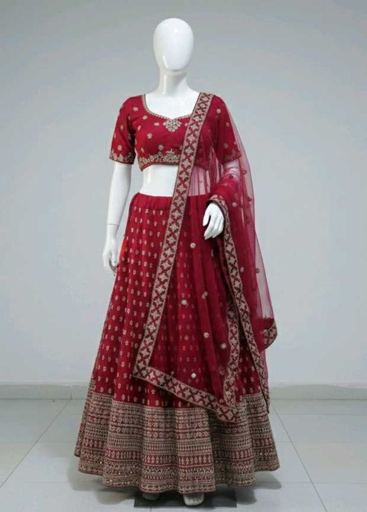 Maroon Embellished Lehenga❤️