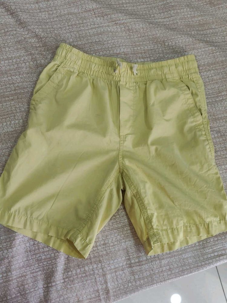 Yellow Pull-On Shorts