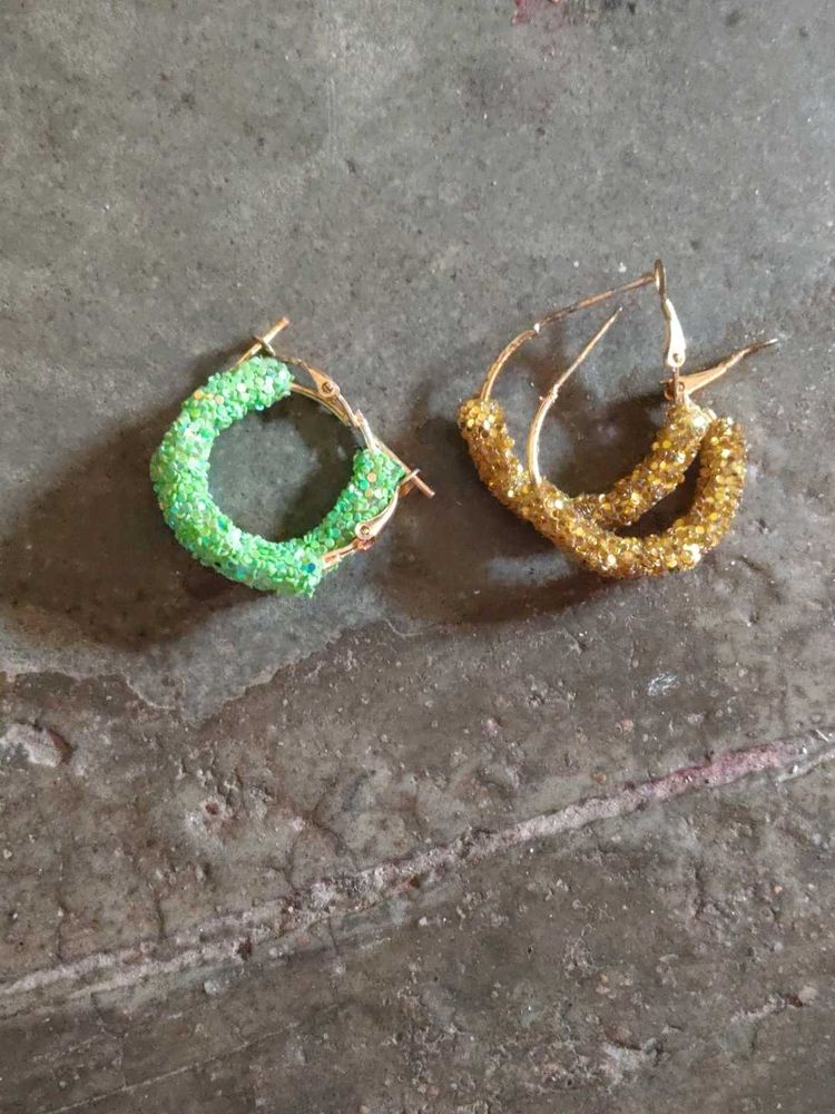 Sparkly Hoop Earrings