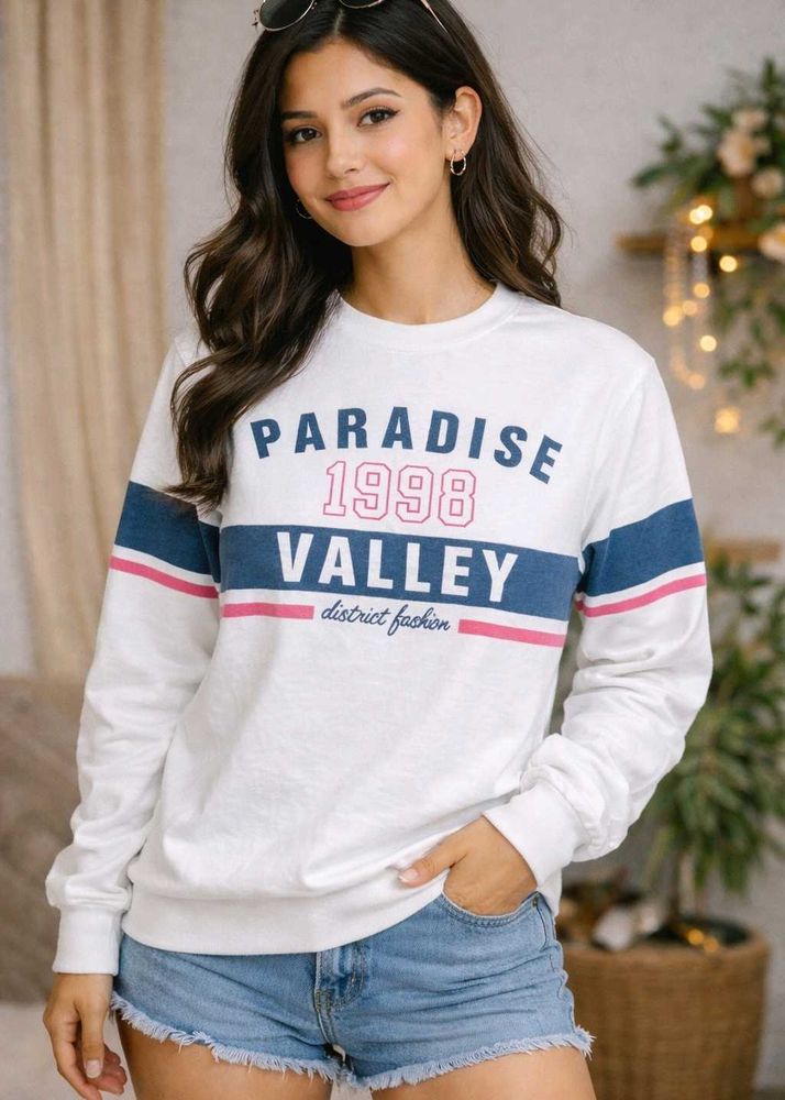 Paradise Valley White Sweatshirt