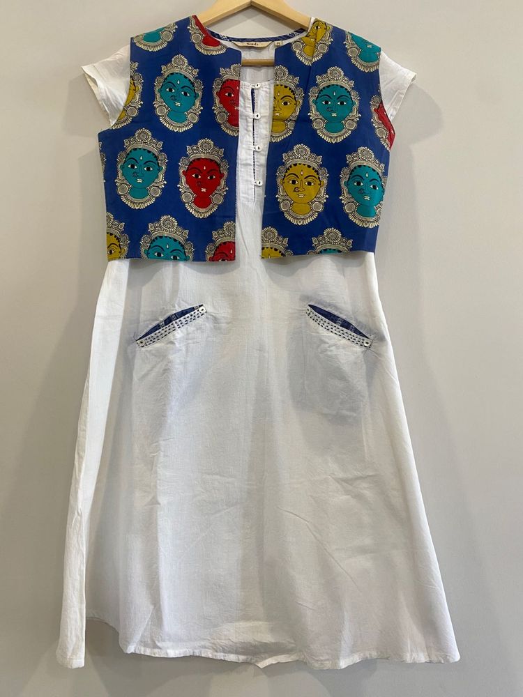 A-line Kurta With Overcoat